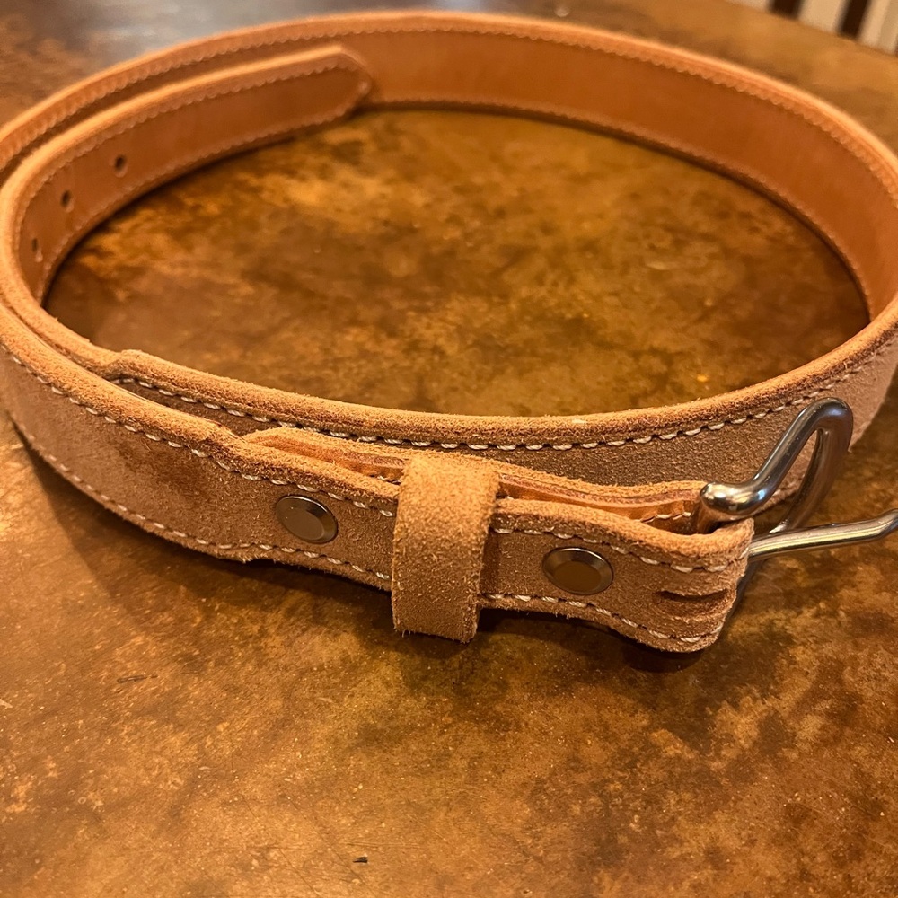Men's Tan Suede Belt